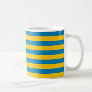 Blue and Gold Stripes Mug
