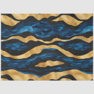 Blue and Gold Tiger Series Design 5 Tissue Paper