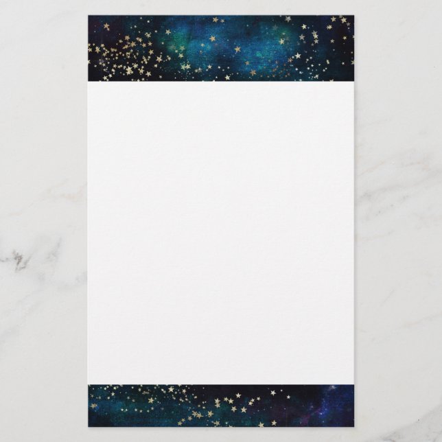 Blue and Gold Under the Stars Night Sky (Front)