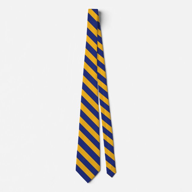 Blue and Gold University Stripe Tie (Front)