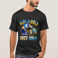Blue And Gold Vibes Only Football Fan Gift 