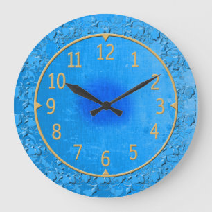 Blue and Gold Vintage Look Clock