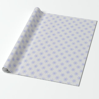 Blue and Gray Simple Snowflake Wrapping Paper