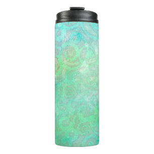 Blue and Green Abstract Art Thermal Tumbler