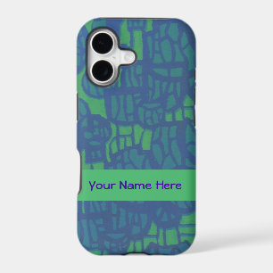 Blue and Green Abstract Bubbles Pattern