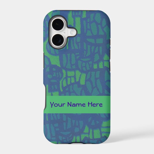 Blue and Green Abstract Bubbles Pattern (Back)