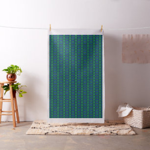 Blue and Green Abstract Pattern Fabric