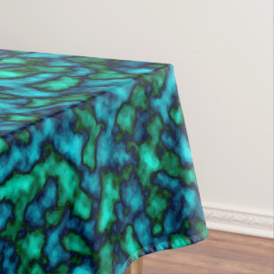 Blue and Green Abstract Pattern Tablecloth