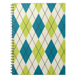 Blue And Green Argyle Notebook