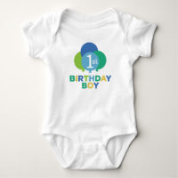 Blue and Green Balloons | First Birthday Boy