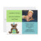 Blue And Green Birthday Teddy Bear Invitation
