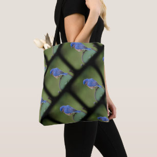 Blue and Green Bluebird Tote for Birdlovers Bag