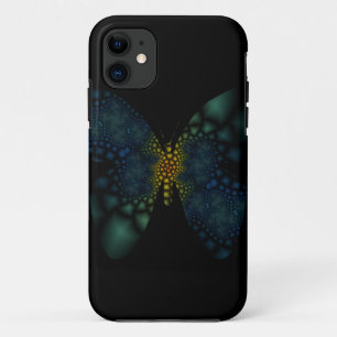 blue and green butterfly iPhone 11 case