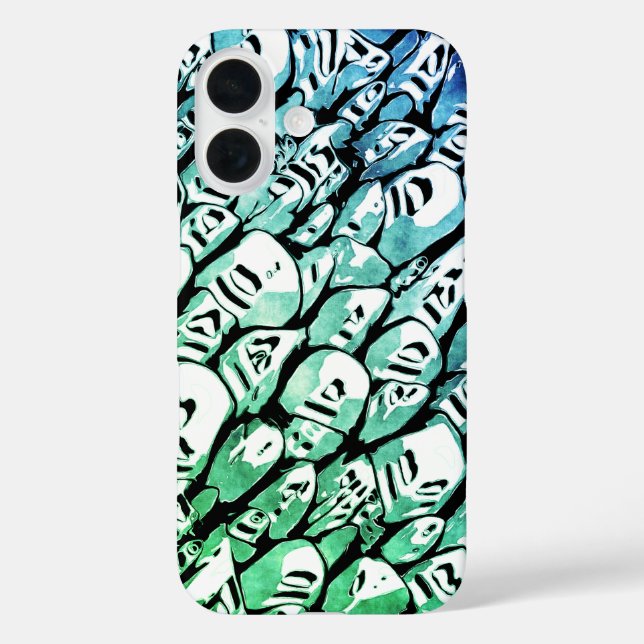 Blue and Green Case-Mate iPhone Case (Back)