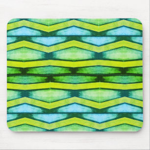 "Blue and green Chevron mouse pad