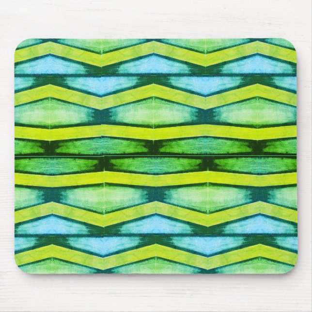  "Blue and green Chevron mouse pad (Front)