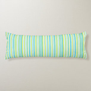 Blue and green colours simple Stripes Pattern Body Cushion