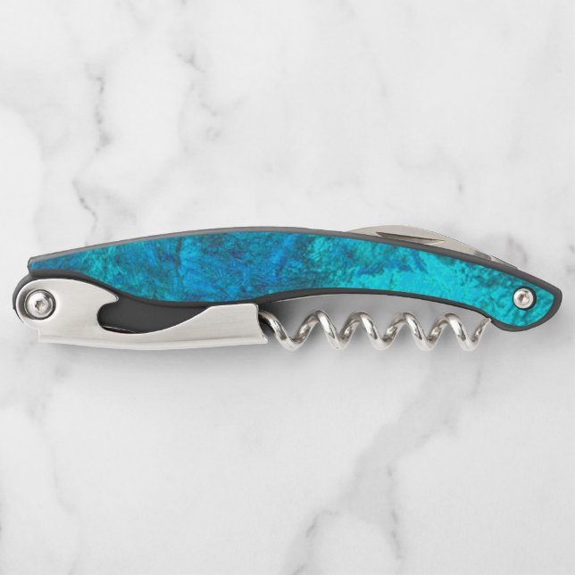 Blue and Green Cork Screw Corkscrew (Front)