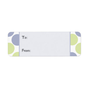 Blue And Green Dots Return Address Label
