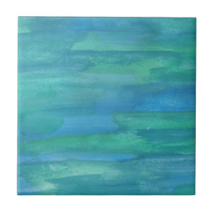 Blue and Green Earth Tones  Ceramic Tile