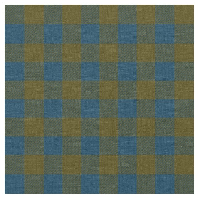 Blue and Green | Fall Colours | Buffalo Plaid Fabric (Close Up)