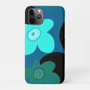 Blue and green flowers Case-Mate iPhone case