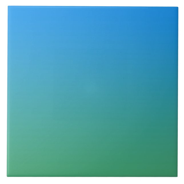 Blue And Green Gradient Ceramic Tile (Front)