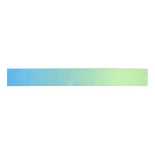 Blue and Green Gradient Grosgrain Ribbon