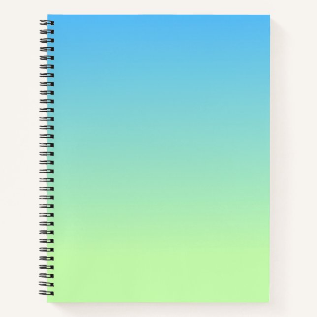 Blue and Green Gradient Notebook (Front)
