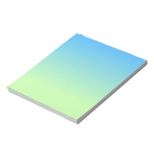Blue and Green Gradient Notepad (Rotated)