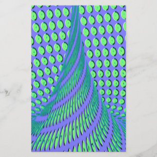 Blue and Green Illusion Going Up Funnel Stationery