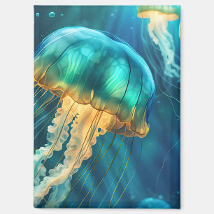 Blue and Green Jellyfish Magnet