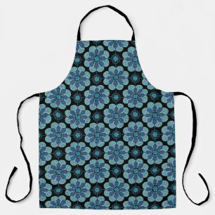 Blue and green medallions Apron