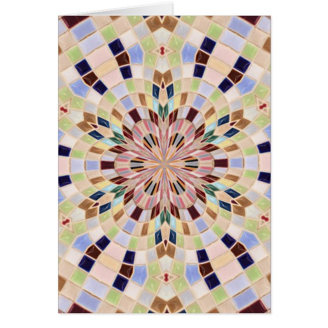 Blue and Green Mosaic Kaleidoscope (Front)