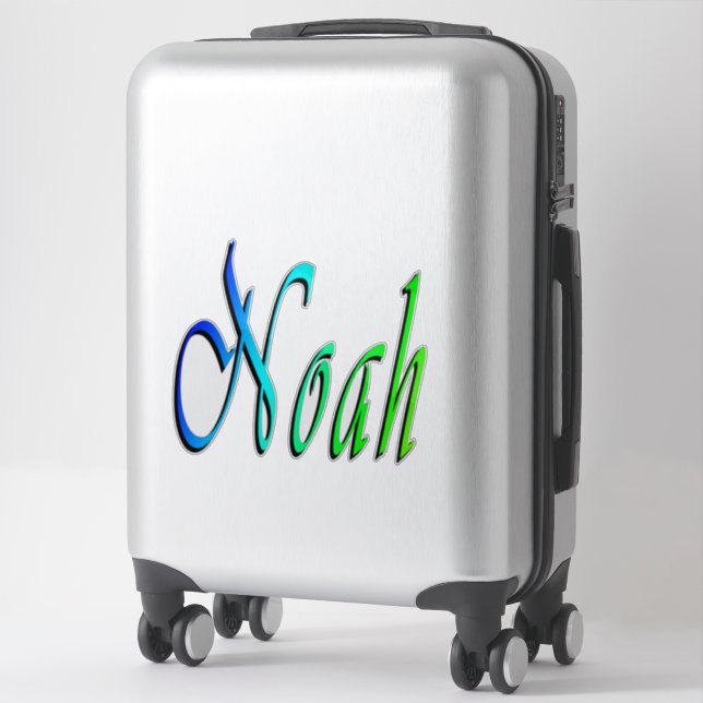 Blue And Green Noah Name Logo, (Suitcase)