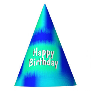 Blue and Green Patchwork Party Hat