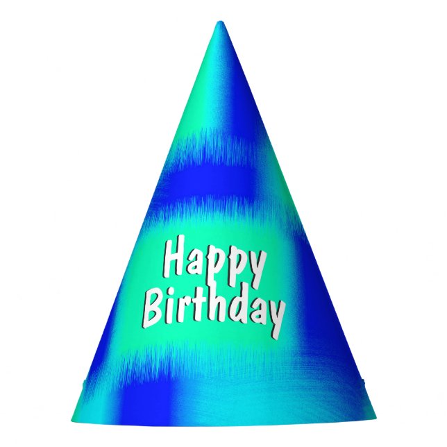 Blue and Green Patchwork Party Hat (Front)