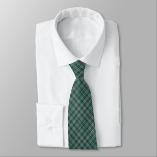 Blue and Green Plaid Men's Neck tie