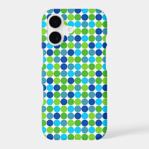 Blue and Green Polka Dot iPhone 7 case