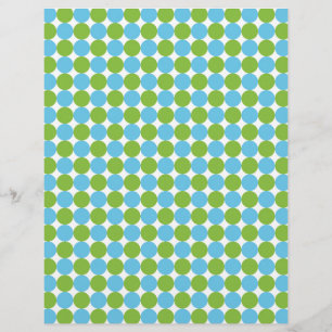 Blue and green polka dots pattern