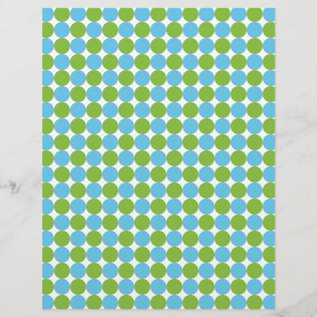 Blue and green polka dots pattern (Front)