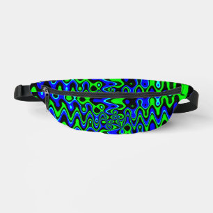 Blue and Green Psychedelic Bum Bags