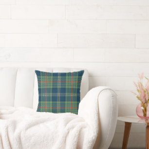 Blue and Green Scottish Tartan Plaid Cushion