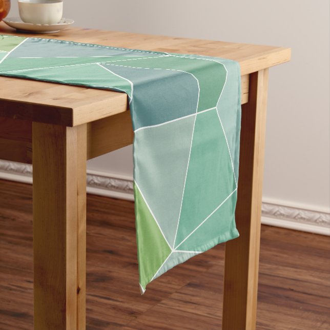 Blue and Green Sea Glass Table Runner (In Situ)