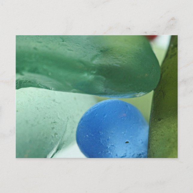 Blue And Green Seaglass Postcard (Front)