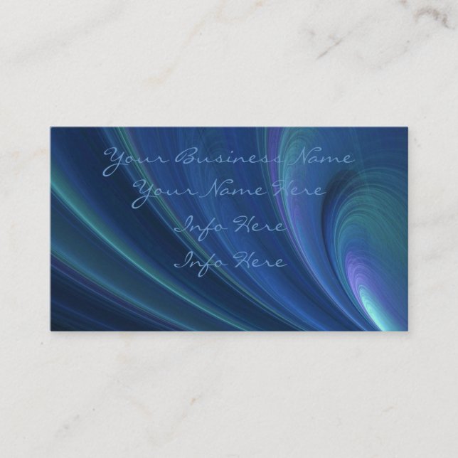 Blue And Green Soft Sand Waves Business Card (Front)