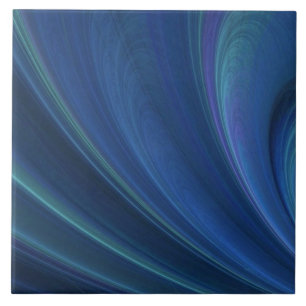 Blue And Green Soft Sand Waves Ceramic Tile