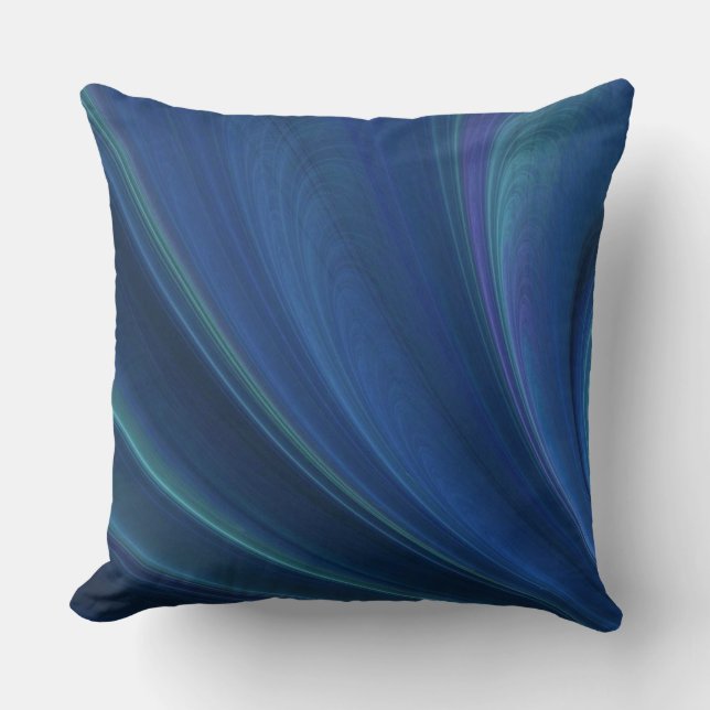 Blue And Green Soft Sand Waves Cushion (Front)