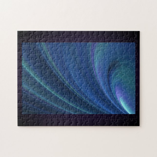Blue And Green Soft Sand Waves Jigsaw Puzzle (Horizontal)