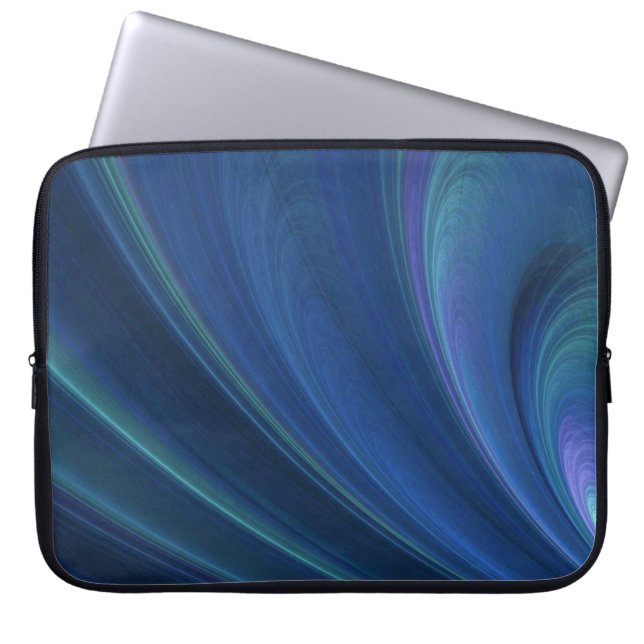 Blue And Green Soft Sand Waves Laptop Sleeve (Front)